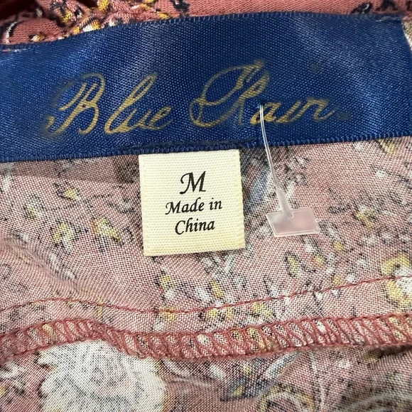 Blue Rain Womens Dress Pink Floral Size M 100% Rayon - Picture 8 of 11